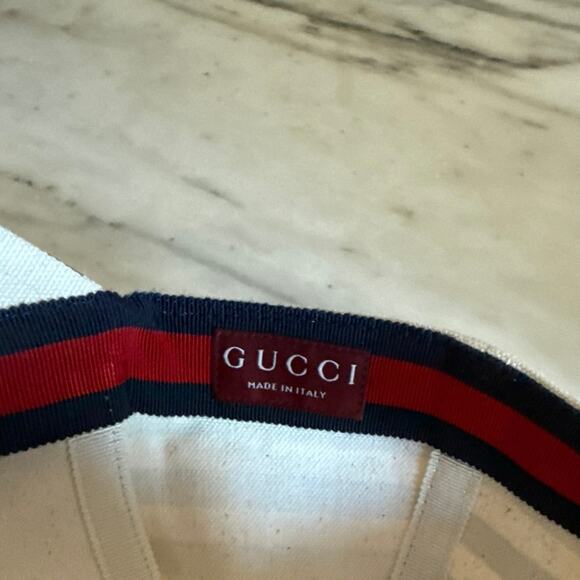 Gucci Sporty Script Navy Striped Hat Large - Picture 9 of 10
